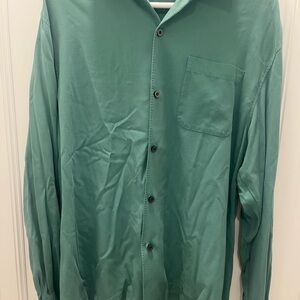 Tommy Bahama Teal silk Button-Up Shirt Jacket